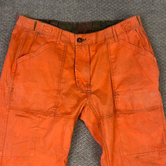 Polo Ralph Lauren Reversible Orange Camo Cargo Pants Mens 35 x 30 Measures 37x29 - Picture 9 of 16